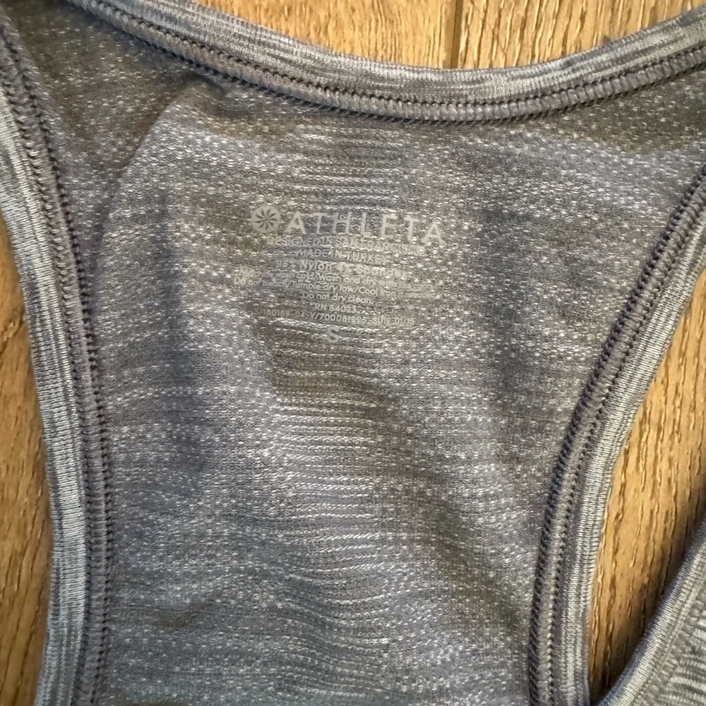 Athleta Blue Heathered Tank Top - Picture 3 of 8